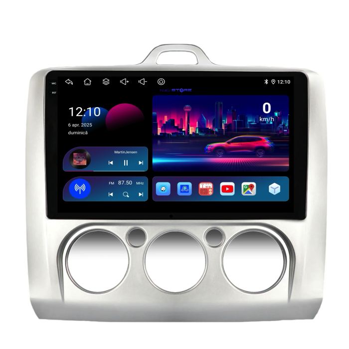 Navigatie Dedicata Ford Focus (2004-2012), 2K, 8Gb Ram, 256Gb Stocare, Carplay, Clima manuala [4]