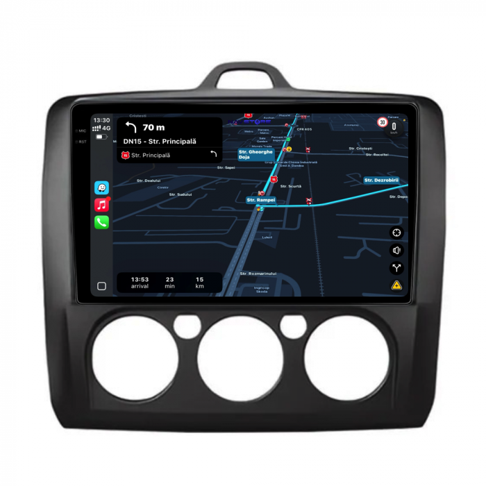 Navigatie Dedicata Ford Focus (2004-2012),QuadCore, 9Inch, 4Gb Ram, 64Gb Stocare, Carplay, Clima manuala [3]