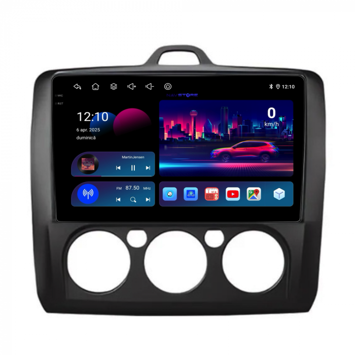 Navigatie Dedicata Ford Focus (2004-2012),QuadCore, 9Inch, 4Gb Ram, 64Gb Stocare, Carplay, Clima manuala [4]