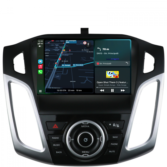Navigatie  Dedicata Ford Focus 3 (2012-2018),QuadCore, 9Inch, 4Gb Ram, 64Gb Stocare, Carplay [2]