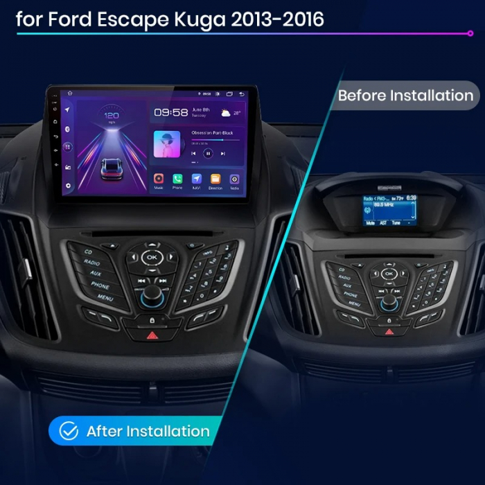 Navigatie Dedicata Ford Kuga (2013 - 2017), 9 Inch, 1Gb Ram, 32Gb stocare, Carplay [8]