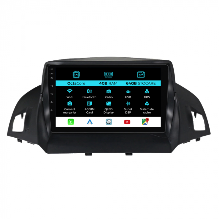 Navigatie Dedicata Ford Kuga (2013 - 2017), 9 Inch, 4Gb Ram, 64Gb stocare, CarPlay [1]