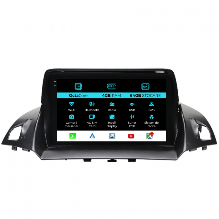 Navigatie Dedicata Ford Kuga (2013-2017), 9Inch, 4Gb Ram, 64Gb Stocare, Carplay [1]