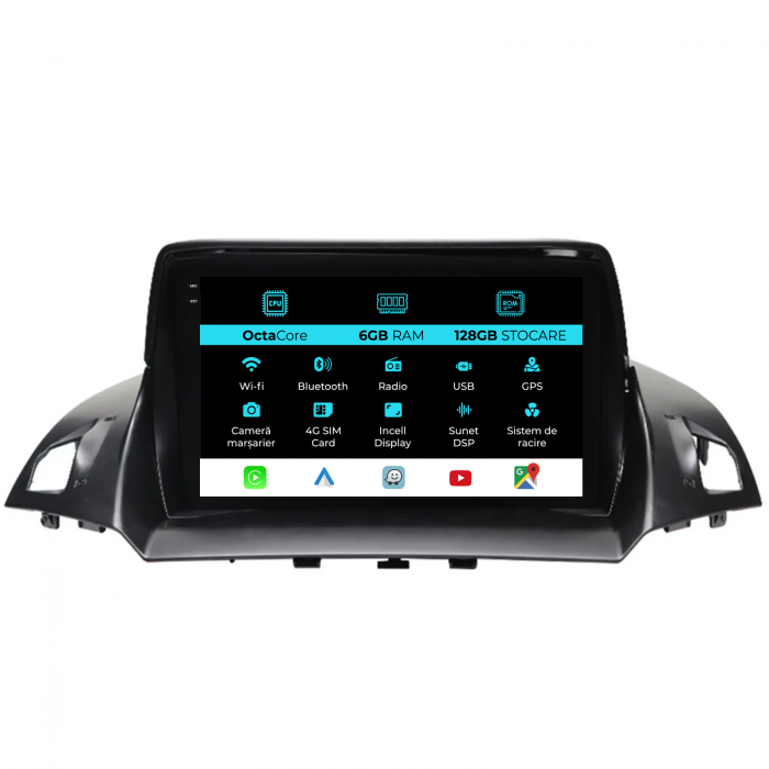 Navigatie Dedicata Ford Kuga (2013-2017), 9Inch, 6Gb Ram, 128Gb Stocare, Carplay [1]