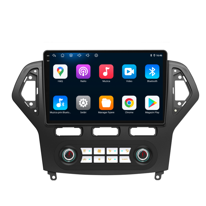 Navigatie Dedicata Ford Mondeo (2007-2014), 10Inch, 6Gb Ram, 128Gb Stocare, Carplay - Clima Automata [5]