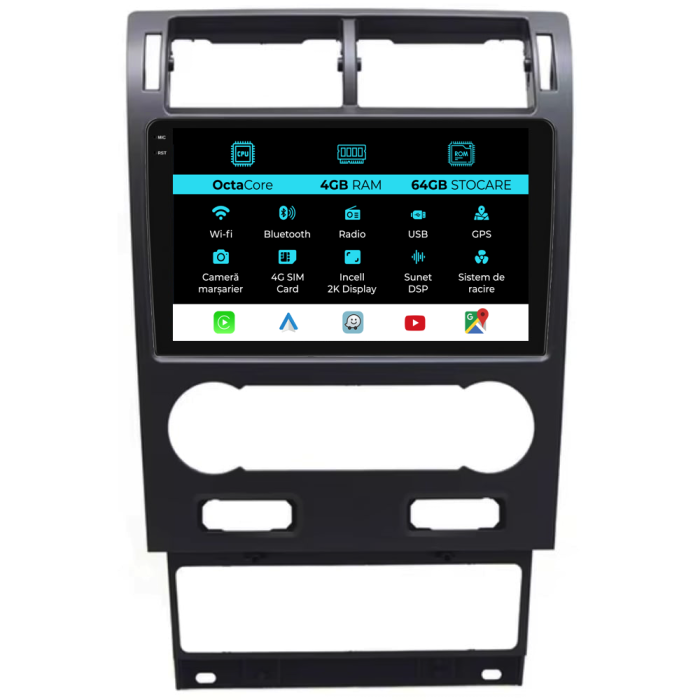 Navigatie Dedicata Ford Mondeo 3 (2000-2007), 2K, 4Gb Ram, 64Gb Stocare, Carplay [1]