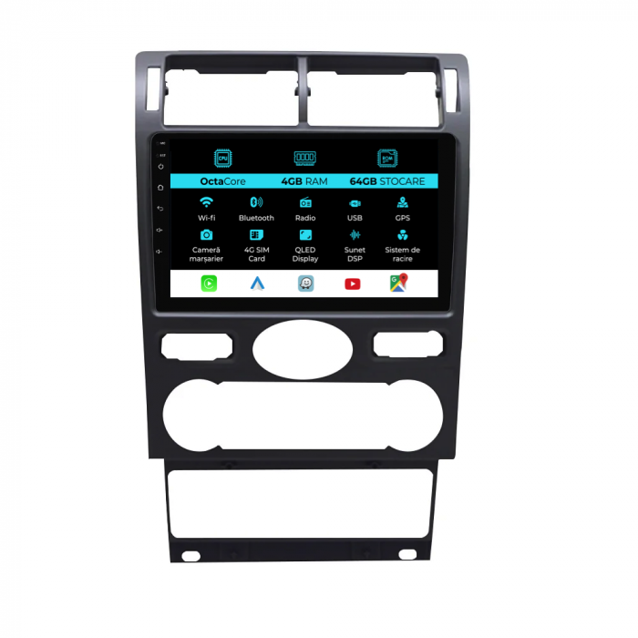 Navigatie Dedicata Ford Mondeo 3 (2000-2007), 9Inch, 4Gb Ram, 64Gb Stocare, Carplay [1]