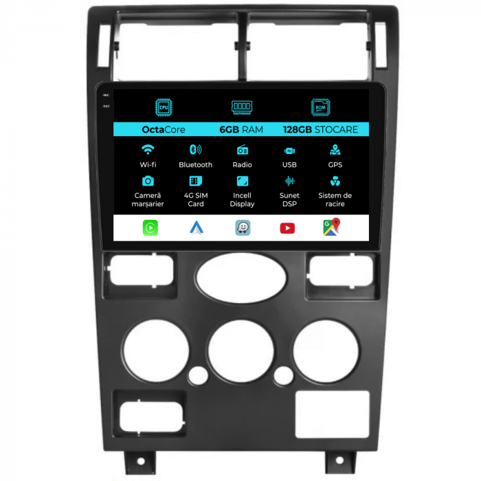 Navigatie Dedicata Ford Mondeo 3 (2000-2007), 9Inch, 6Gb Ram, 128Gb Stocare, Carplay [1]