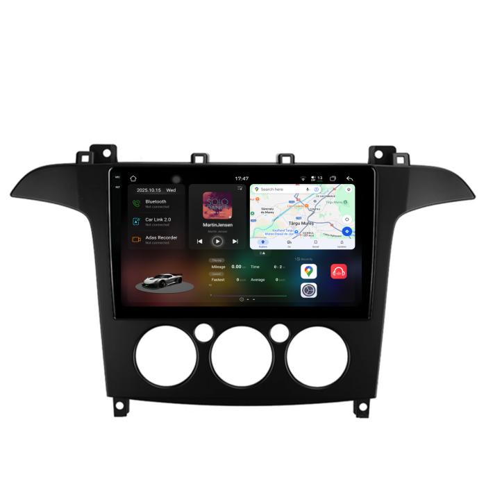Navigatie Dedicata Ford S-Max (2006 - 2015), 2K, 12Gb Ram, 256Gb Stocare, Carplay, Clima manuala [1]