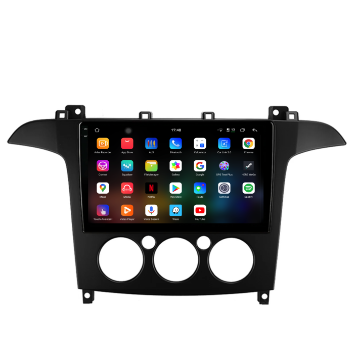 Navigatie Dedicata Ford S-Max (2006 - 2015), 2K, 12Gb Ram, 256Gb Stocare, Carplay, Clima manuala [3]
