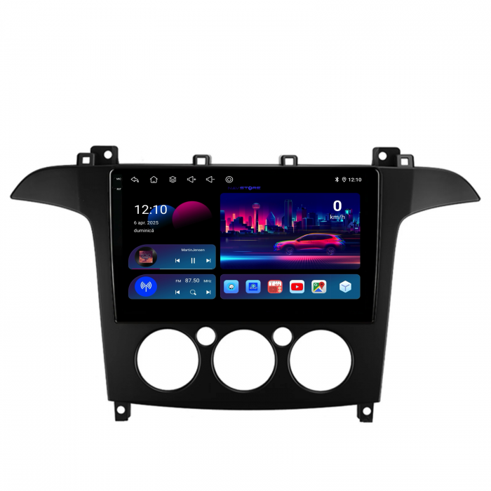 Navigatie Dedicata Ford S-Max (2006 - 2015), 9Inch, 6Gb Ram, 128Gb Stocare, Carplay, Clima manuala [4]