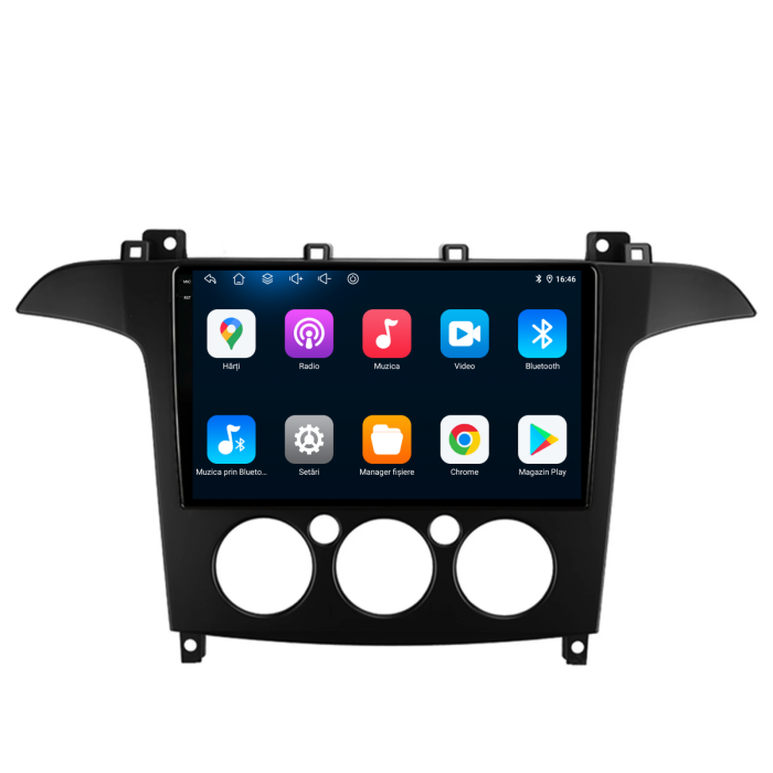 Navigatie Dedicata Ford S-Max (2006 - 2015),QuadCore, 9Inch, 4Gb Ram, 64Gb Stocare, Carplay, Clima manuala [5]