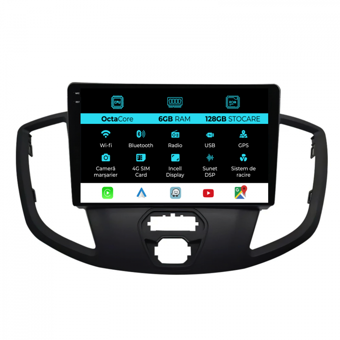 Navigatie Dedicata Ford Transit (2012-2018), 9Inch, 6Gb Ram, 128Gb Stocare, Carplay [1]