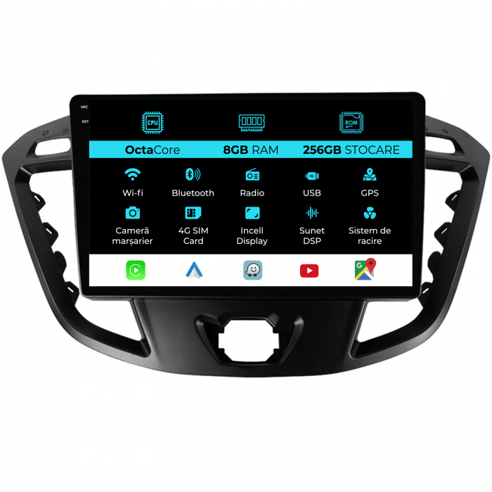 Navigatie Dedicata Ford Transit (2012-2018), 9Inch, 8Gb Ram, 256Gb Stocare, Carplay [1]