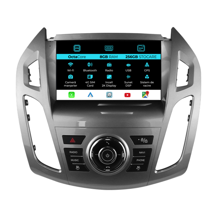 Navigatie Dedicata Ford Transit / Tourneo Connect (2013-2019), 2K, 8Gb Ram, 256Gb Stocare, Carplay [1]