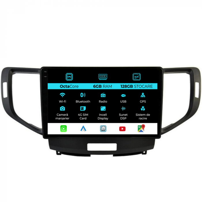 Navigatie Dedicata Honda Accord (2008-2012), Incell 9Inch, 6Gb Ram, 128Gb Stocare, Carplay [1]