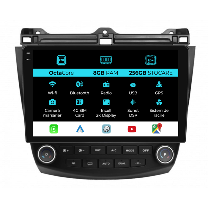 Navigatie Dedicata Honda Accord VII (2003 - 2008), 2K, 8Gb Ram, 256Gb Stocare, Carplay [1]