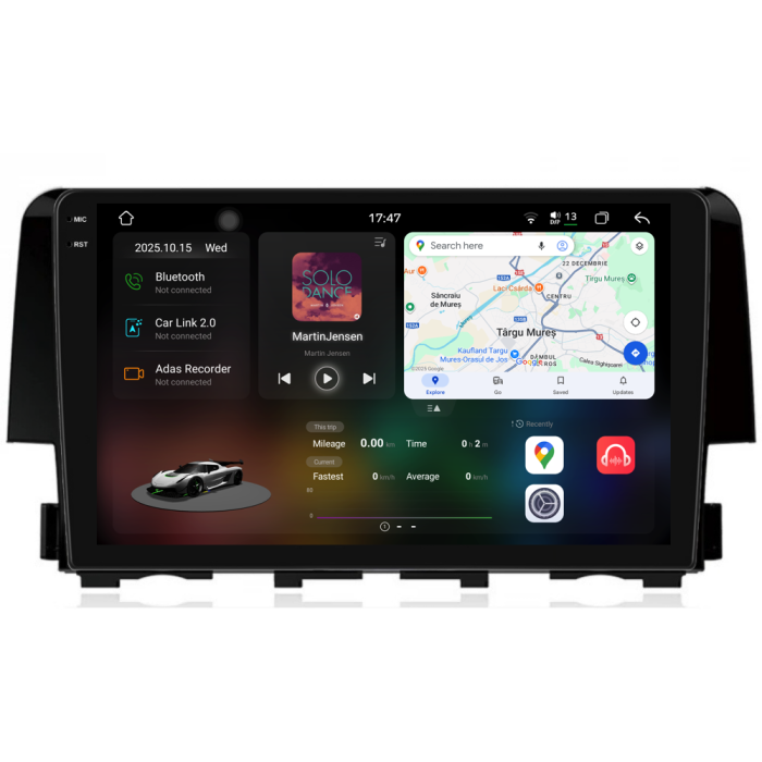 Navigatie Dedicata Honda Civic (2015-2021), 2K, 12Gb Ram, 256Gb Stocare, Carplay [1]