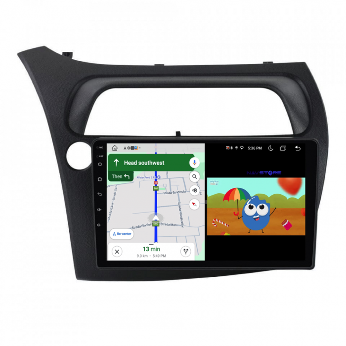 Navigatie Dedicata Honda Civic Hatchback (2006 - 2011), 9Inch, 2Gb Ram, 64Gb Stocare, Carplay [5]
