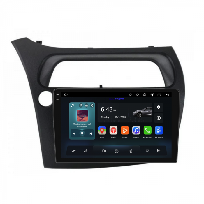 Navigatie Dedicata Honda Civic VII Hatchback (2006-2011), 9Inch, 4Gb Ram, 64Gb Stocare, Carplay [5]