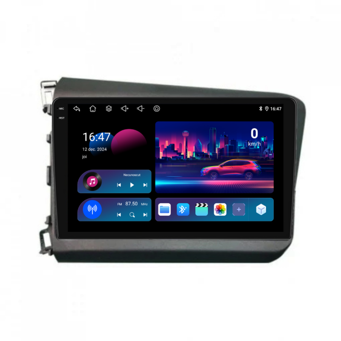 Navigatie Dedicata Honda Civic IX Sedan  (2011-2015), 9Inch, 4Gb Ram, 64Gb Stocare, Carplay [4]