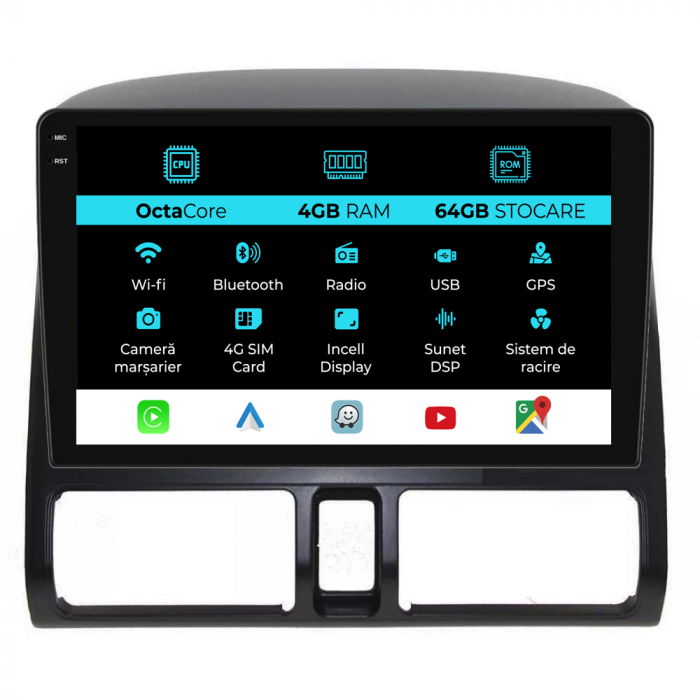 Navigatie Dedicata Honda CR-V (2001-2006), 9Inch, 4Gb Ram, 64Gb Stocare, Carplay [1]