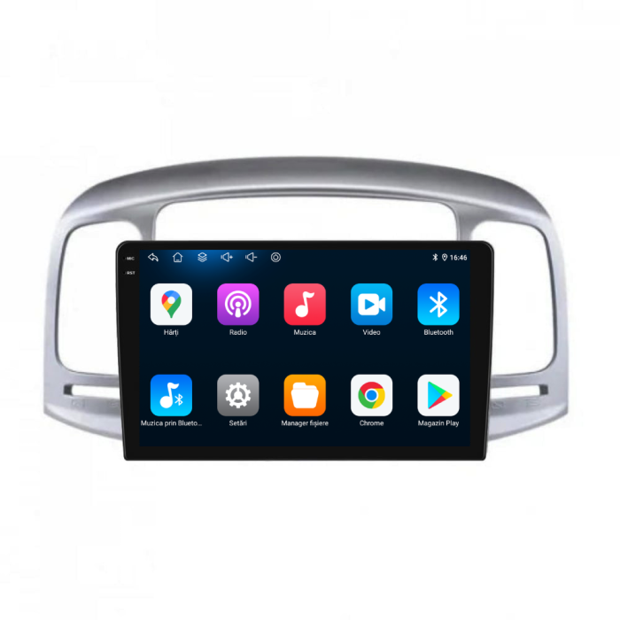 Navigatie Dedicata Hyundai Accent (2007-2012), 9Inch, 6Gb Ram, 128Gb Stocare, Carplay [5]