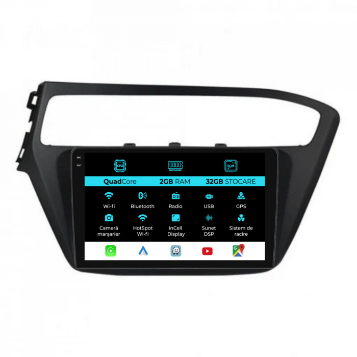 Navigatie Dedicata Hyundai I20 (2014-2020), 9Inch, 2Gb Ram, 32Gb Stocare, Carplay [1]