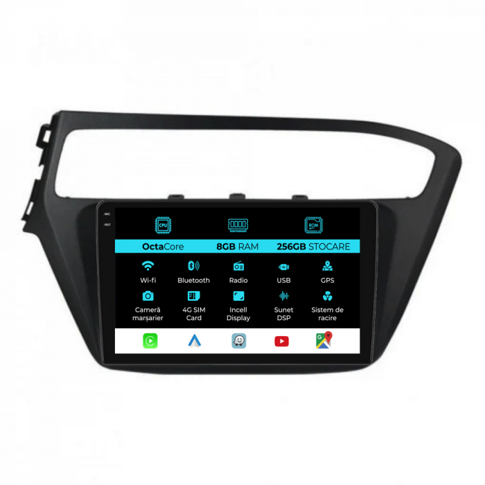 Navigatie Dedicata Hyundai I20 (2014-2020), 9Inch, 8Gb Ram, 256Gb Stocare, Carplay [1]