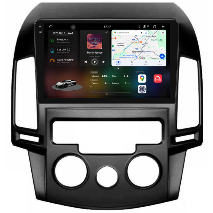 Navigatie Dedicata Hyundai I30 (2007-2012), 2K, 12Gb Ram, 256Gb Stocare, Carplay, Clima manuala [1]