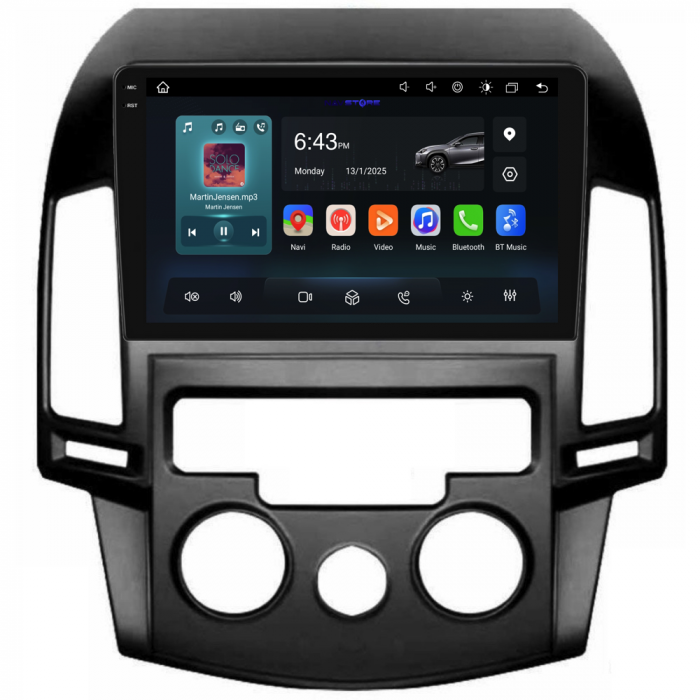 Navigatie Dedicata Hyundai I30 (2007-2012), 9Inch, 4Gb Ram, 64Gb Stocare, Carplay, Clima manuala [5]