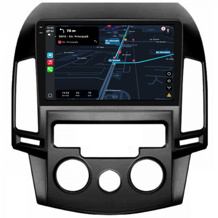 Navigatie Dedicata Hyundai I30 (2007-2012),QuadCore, 9Inch, 4Gb Ram, 64Gb Stocare, Carplay, Clima manuala [3]