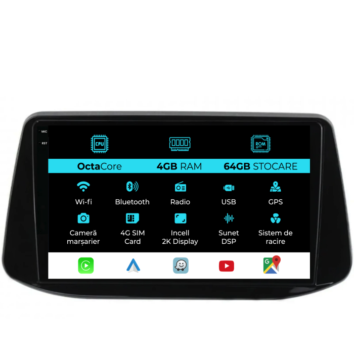 Navigatie Dedicata Hyundai I30 (2017-2022), 2K, 4Gb Ram, 64Gb Stocare, Carplay [1]