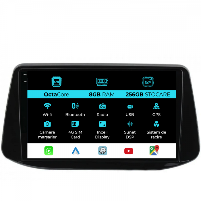 Navigatie Dedicata Hyundai I30 (2017-2022), 9Inch, 8Gb Ram, 256Gb Stocare, Carplay [1]