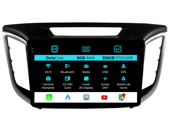 Navigatie Dedicata Hyundai IX25 (2015-2019), 2K, 8Gb Ram, 256Gb Stocare, Carplay [1]