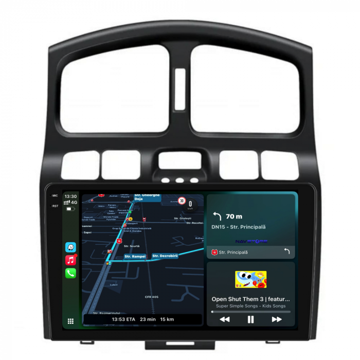 Navigatie Dedicata Hyundai Santa Fe (2000-2006), 2K, 4Gb Ram, 64Gb Stocare, Carplay [2]