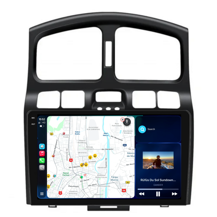 Navigatie Dedicata Hyundai Santa Fe (2000-2006),QuadCore, 9Inch, 4Gb Ram, 64Gb Stocare, Carplay [2]
