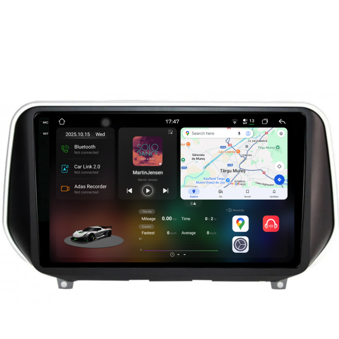Navigatie Dedicata Hyundai SantaFe (2018-2024), 2K, 12Gb Ram, 256Gb Stocare, Carplay [1]