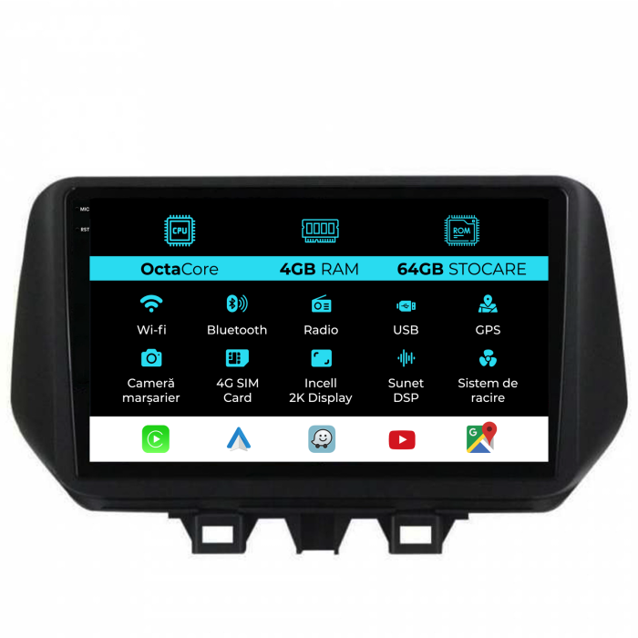 Navigatie Dedicata Hyundai Tucson (2018-2020), 2K, 4Gb Ram, 64Gb stocare, Carplay [1]