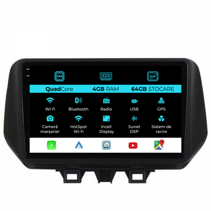 Navigatie Dedicata Hyundai Tucson (2018-2020),QuadCore, 9 Inch, 4Gb Ram, 64Gb stocare, Carplay [1]