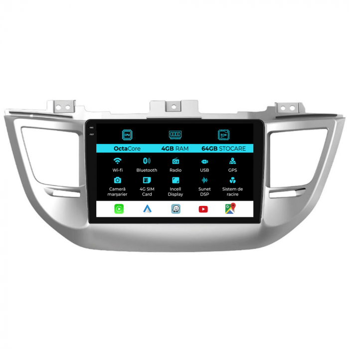 Navigatie Dedicata Hyundai Tucson, IX35 (2015-2018), 9Inch, 4Gb Ram, 64Gb Stocare, Carplay [1]