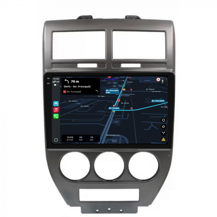 Navigatie Dedicata Jeep Compass (2006-2010), 9Inch, 6Gb Ram, 128Gb Stocare, Carplay [3]