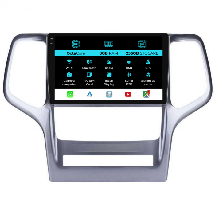 Navigatie Dedicata Jeep Grand Cherokee (2010-2014), 9Inch, 8Gb Ram, 256Gb Stocare, Carplay [1]
