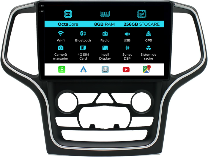 Navigatie Dedicata Jeep Grand Cherokee (2013-2020) , 10Inch, 8Gb Ram, 256Gb Stocare, Carplay [1]