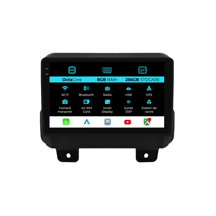Navigatie Dedicata Jeep Wrangler 4 (2018-2022), 2K, 8Gb Ram, 256Gb Stocare, Carplay [1]