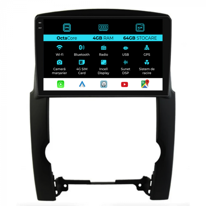 Navigatie Dedicata Kia Sorento (2009-2012), 9Inch, 4Gb Ram, 64Gb Stocare, Carplay [1]
