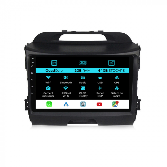Navigatie Dedicata Kia Sportage (2010 - 2016), 9Inch, 2Gb Ram, 64Gb Stocare, Carplay [1]