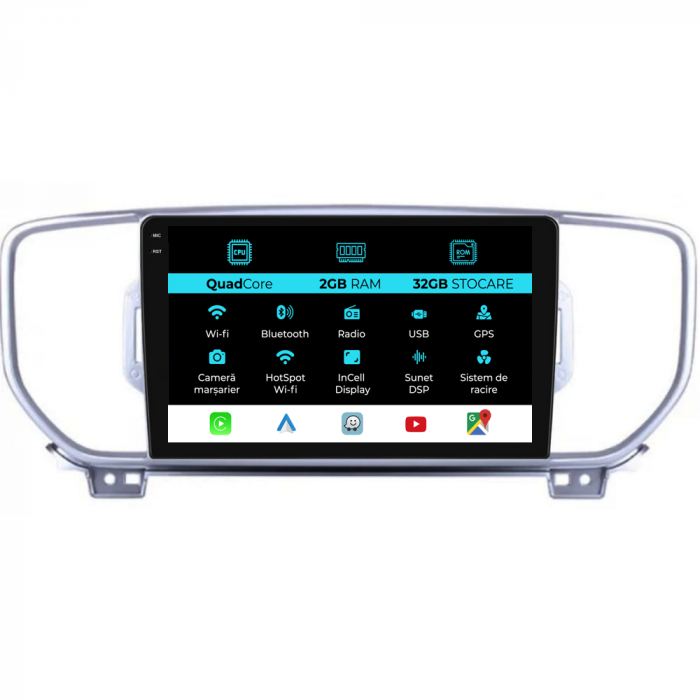 Navigatie Dedicata Kia Sportage (2016-2020), 9Inch, 2Gb Ram, 32Gb Stocare, Carplay [1]
