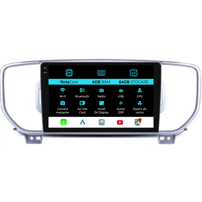 Navigatie Dedicata Kia Sportage (2016-2020), 2K 4Gb Ram, 64Gb Stocare, Carplay [1]
