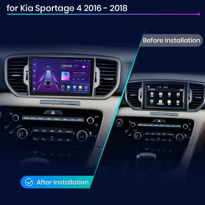 Navigatie Dedicata Kia Sportage (2016-2020), 9Inch, 1Gb Ram, 32Gb Stocare, Carplay [7]